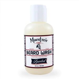 Maestro's Classic Beard Wash Spirited Blend Eucalyptus & Rosemary Made USA 4 Oz